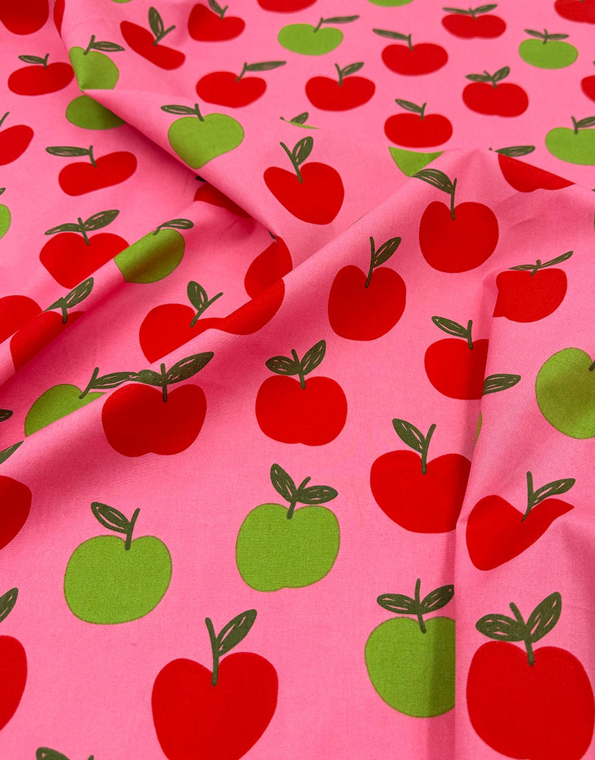 Pink Apple Cotton Poplin Fabric