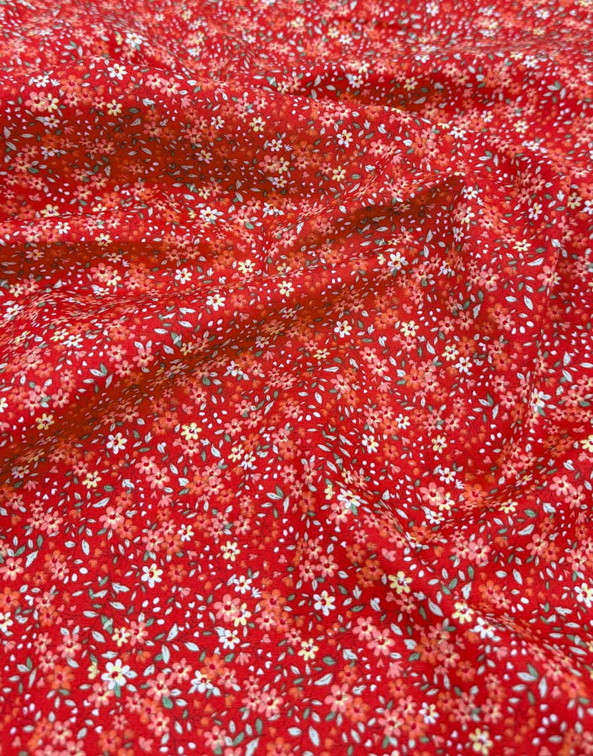 Cherry Drop Ditsy Printed Cotton Poplin Fabric