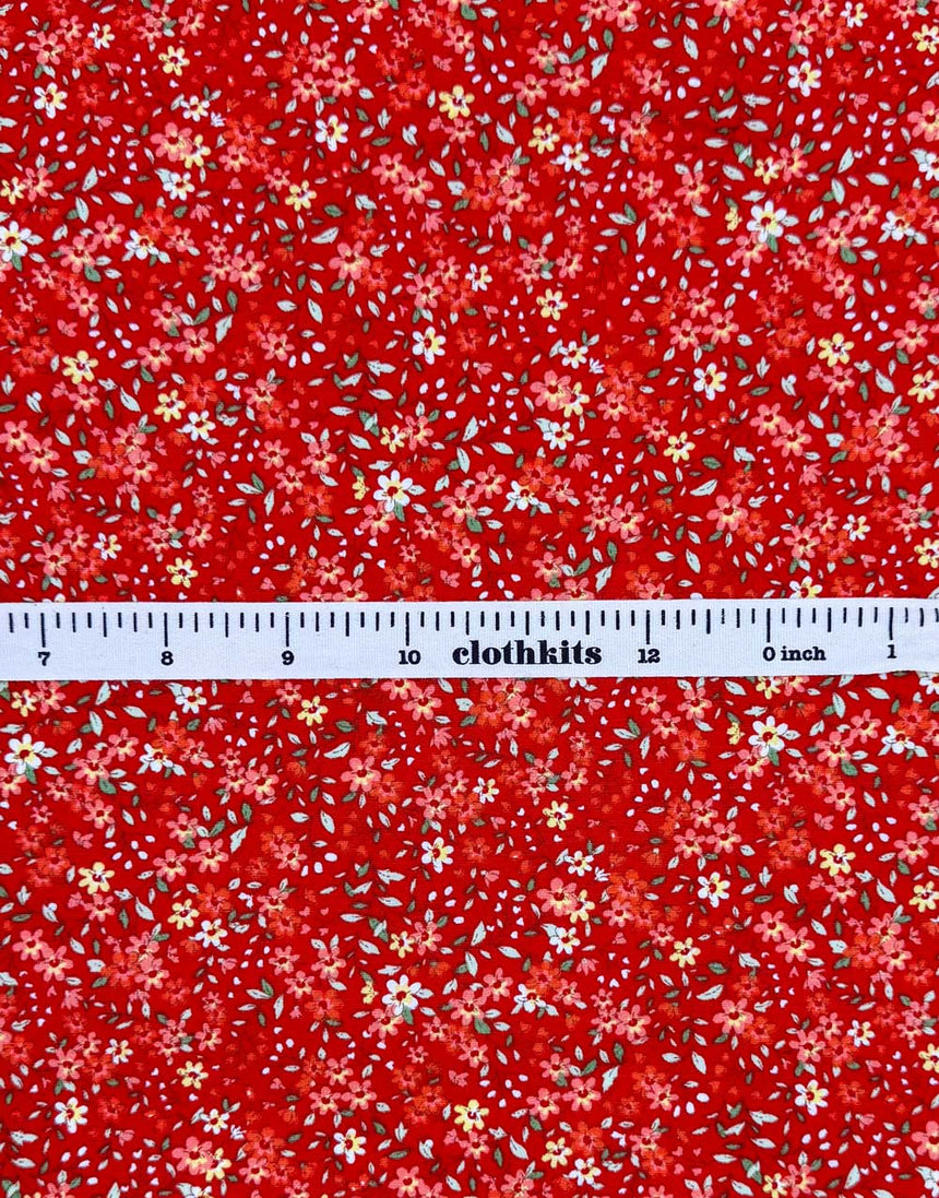 Cherry Drop Ditsy Printed Cotton Poplin Fabric