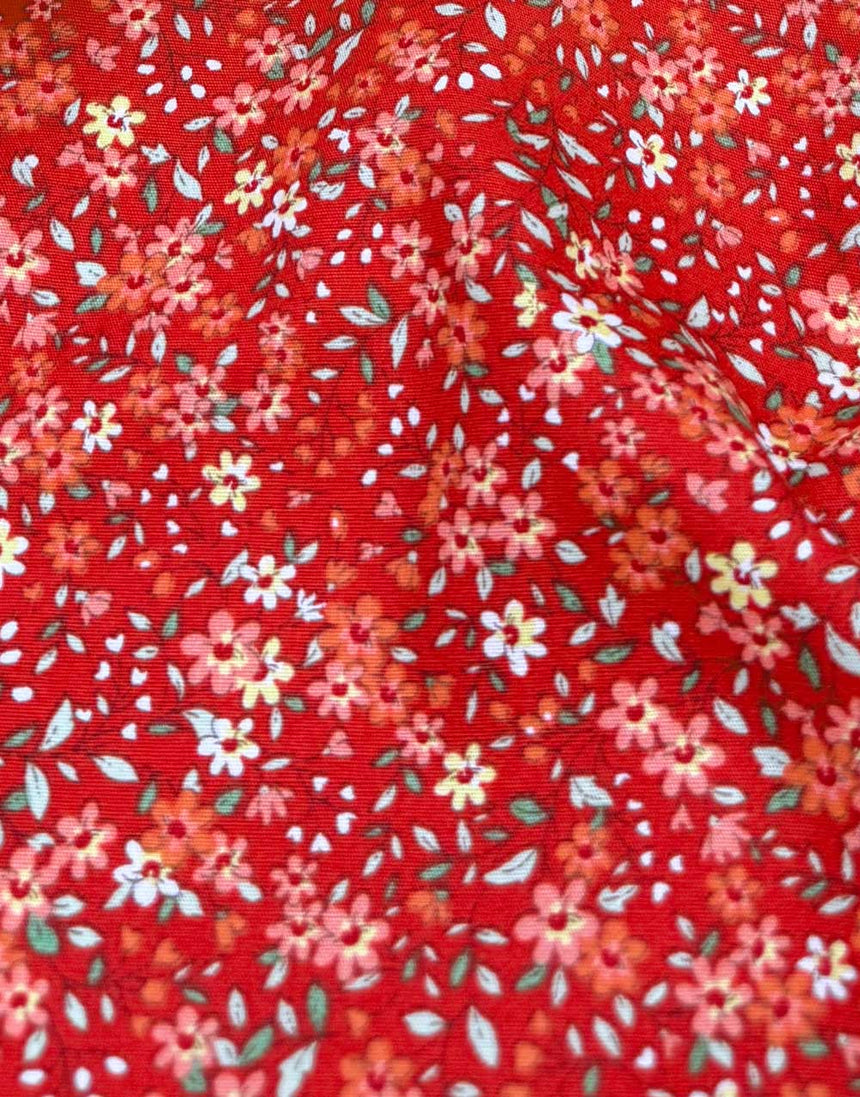 Cherry Drop Ditsy Printed Cotton Poplin Fabric