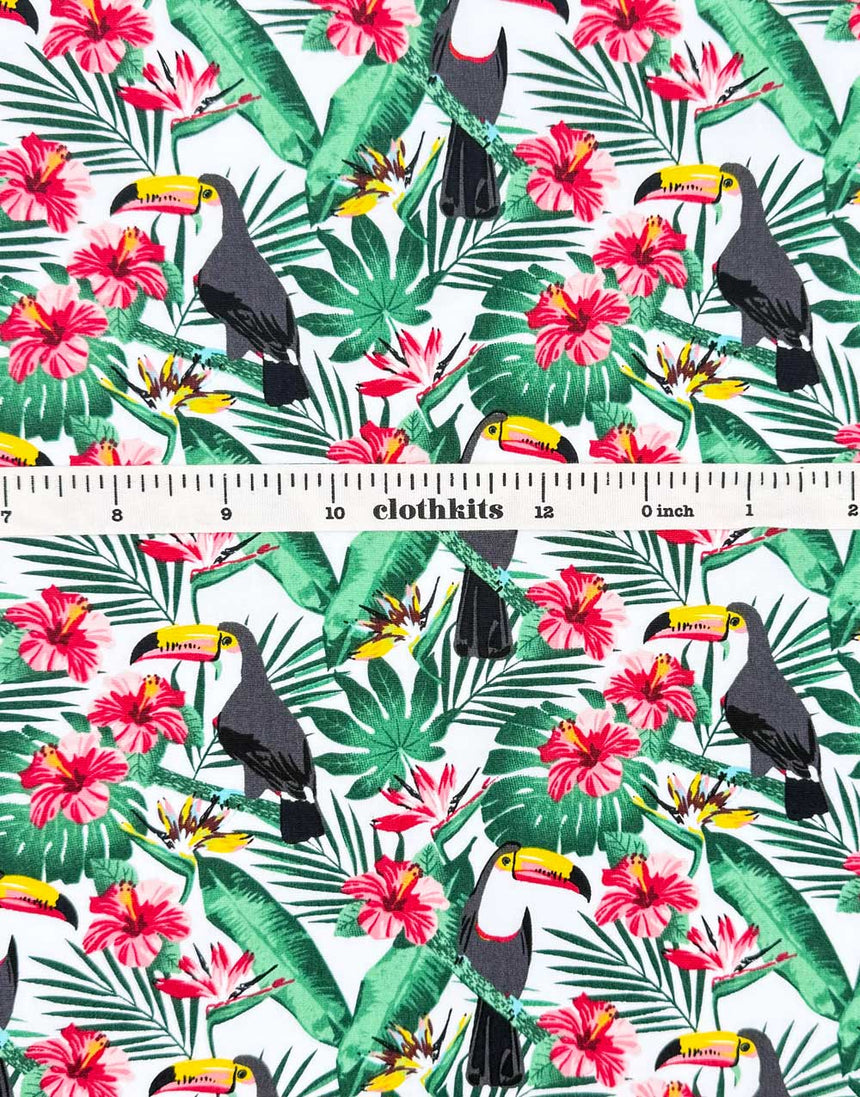 Tropical Toucans Printed Cotton Poplin Fabric