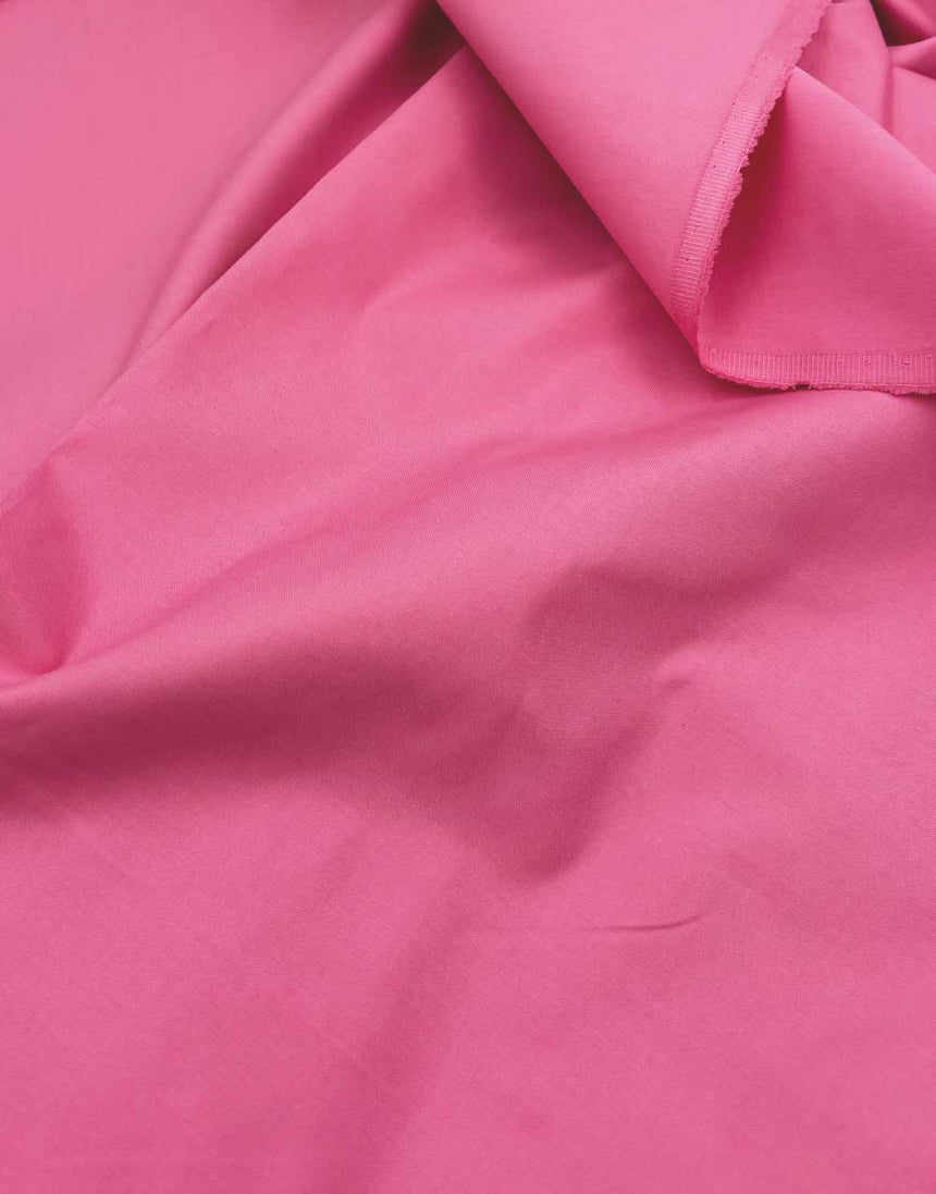 Remnant 95cm - Flamingo Pink Cotton Peach Sateen Fabric