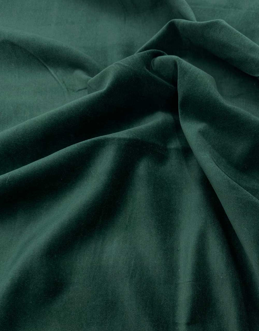 bottle green velvet fabric