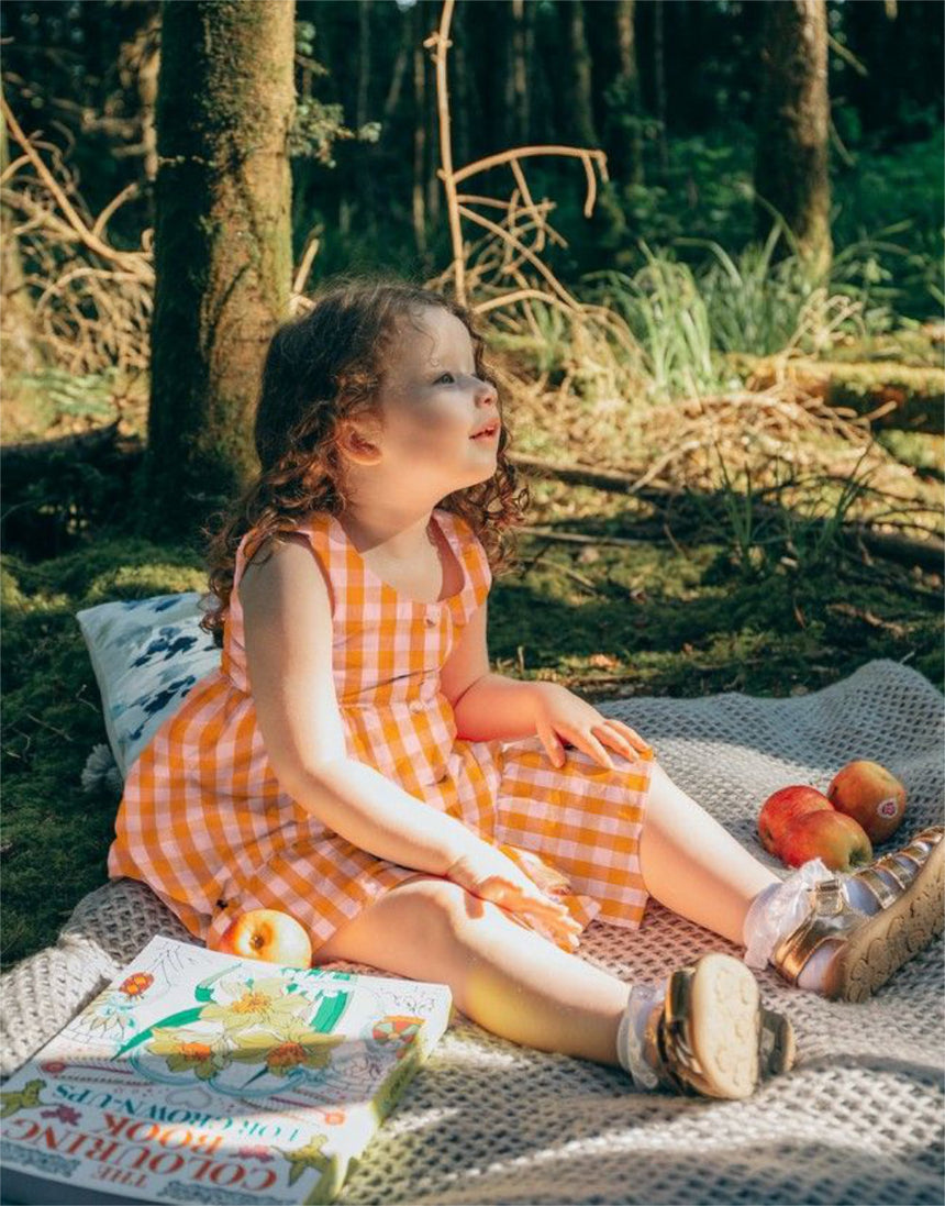 Sunset Picnic Yarn-Dyed Check Cotton Fabric