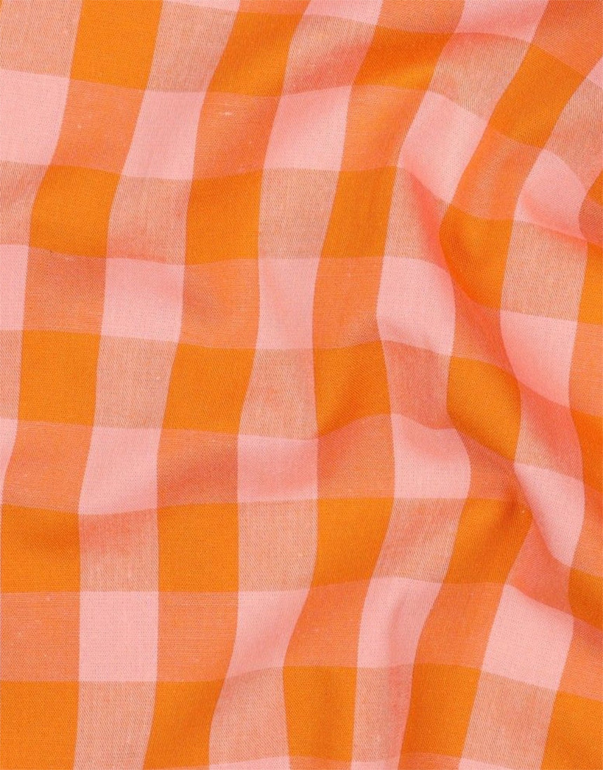 Sunset Picnic Yarn-Dyed Check Cotton Fabric