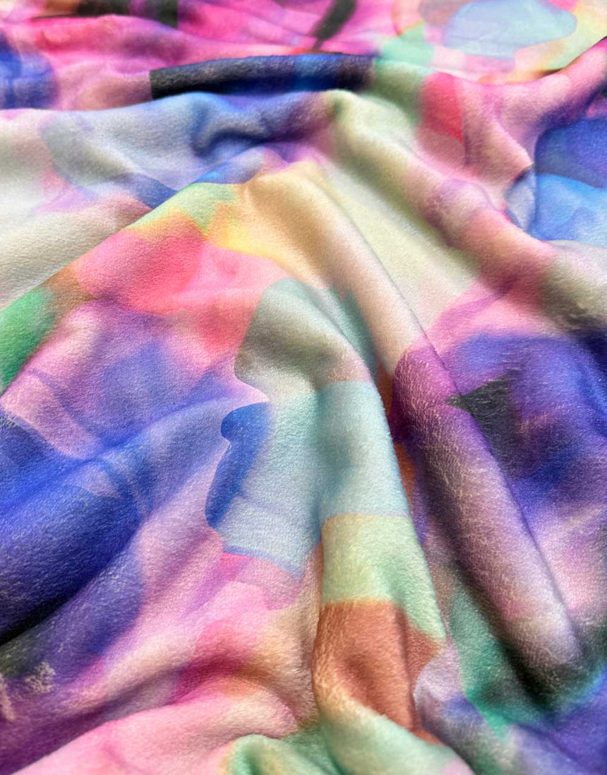 Purple Crazy Double Sided Fleece Fur Fabric