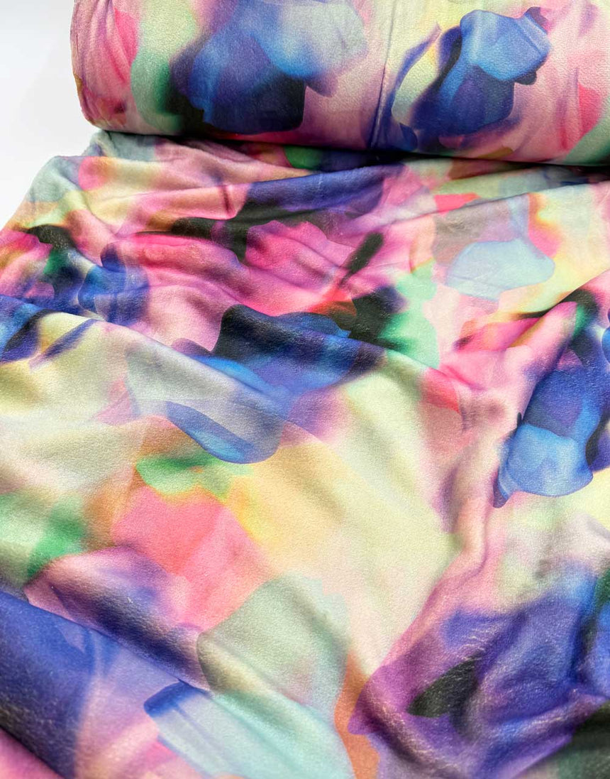 Purple Crazy Double Sided Fleece Fur Fabric