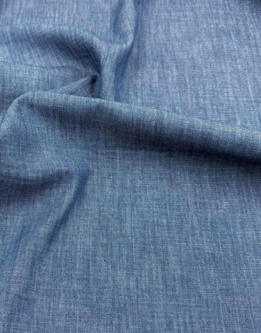 Indigo Blue Denim Slub Fabric