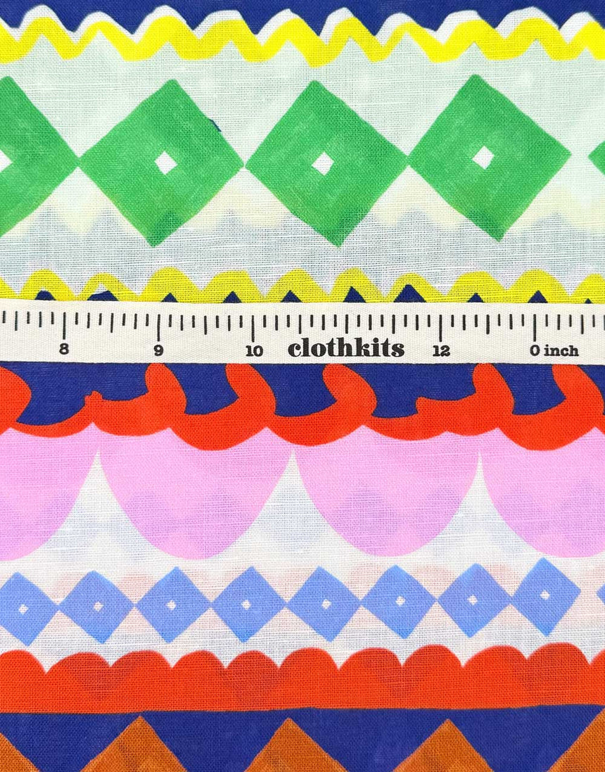 Love Heart Diamonds Cotton Linen Fabric, Doops Designs