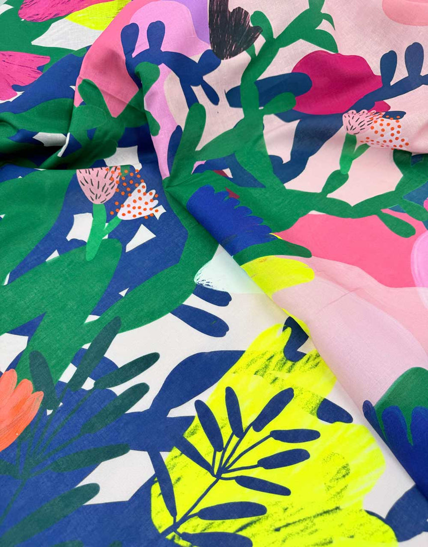 Mor Mor's Garden Cotton Linen Fabric, Doops Designs