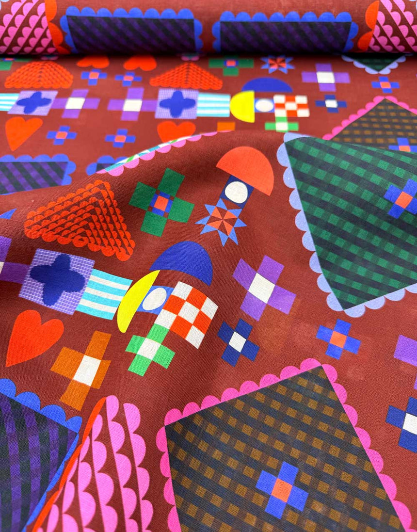 Scandi Weave Cotton Linen Fabric, Doops Designs