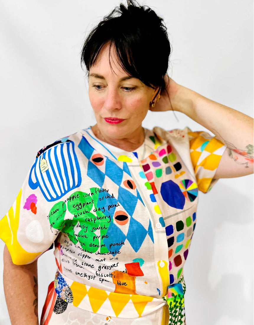 Large Scale - The Artist's Way Cotton Linen Fabric, Doops Designs