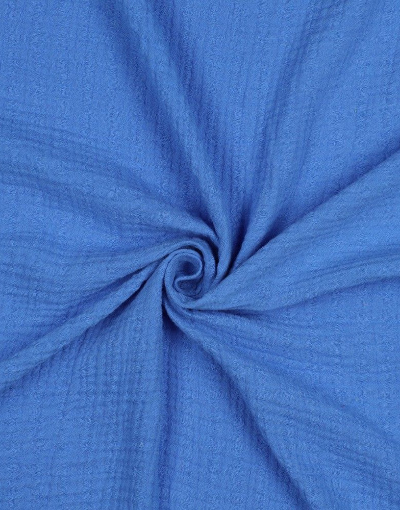 Royal Blue Cotton Organic Double Gauze