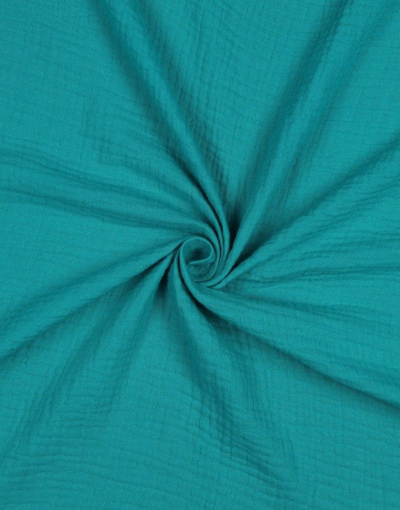 Teal Cotton Organic Double Gauze