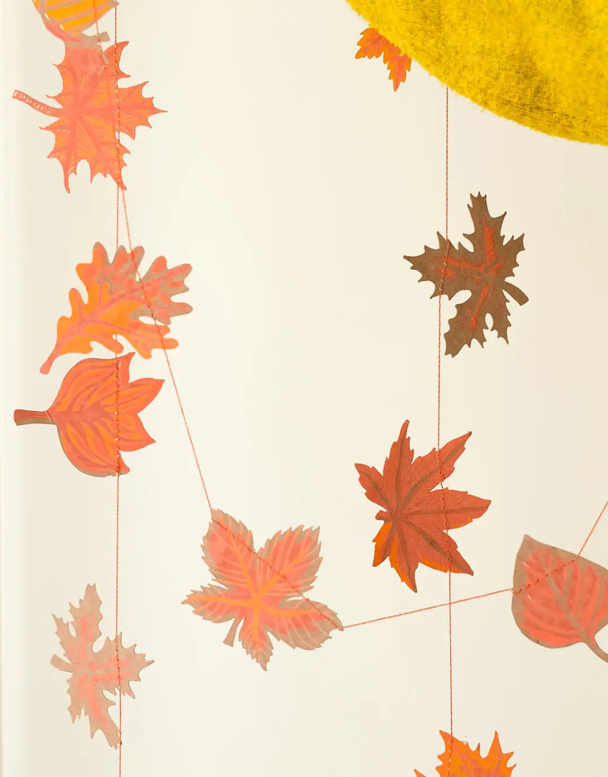 Autumn Leaves Sewn Paper Garland, East End Press