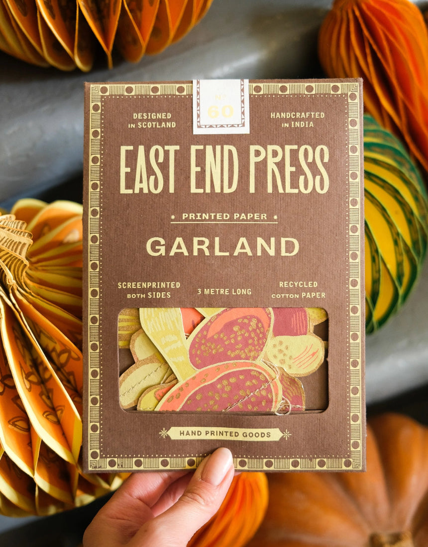 Mushroom Sewn Paper Garland, East End Press