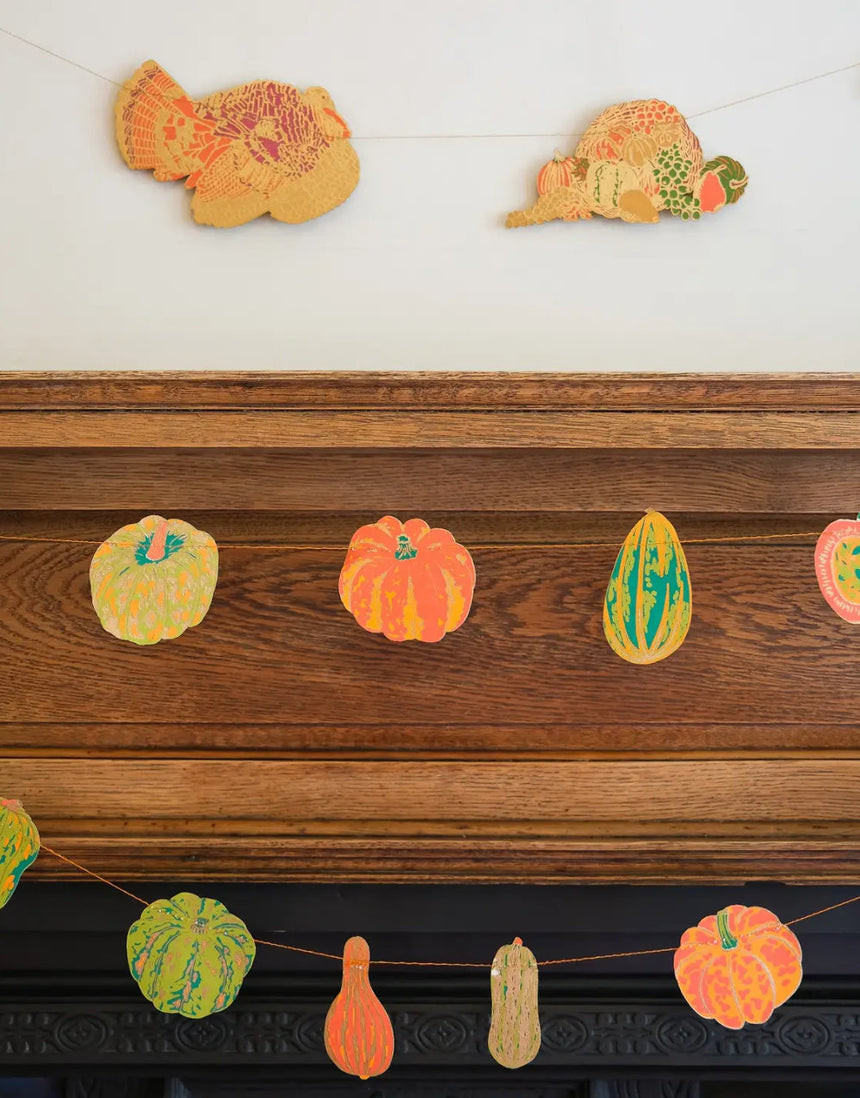 Squashes Sewn Paper Garland, East End Press