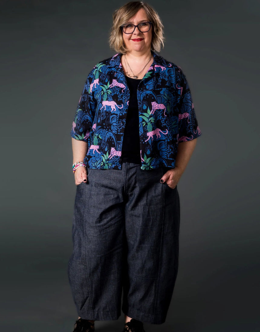 Roan Barrel Leg Trousers Sewing Pattern, Emporia Patterns
