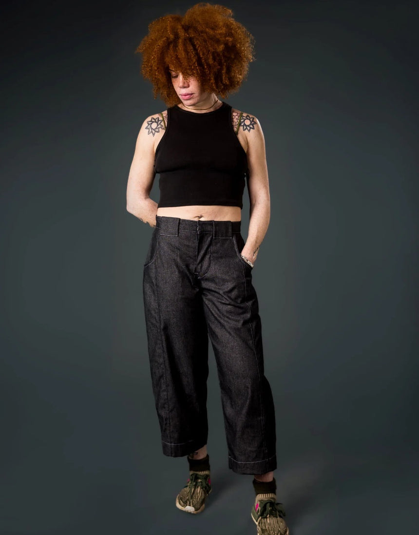 Roan Barrel Leg Trousers Sewing Pattern, Emporia Patterns
