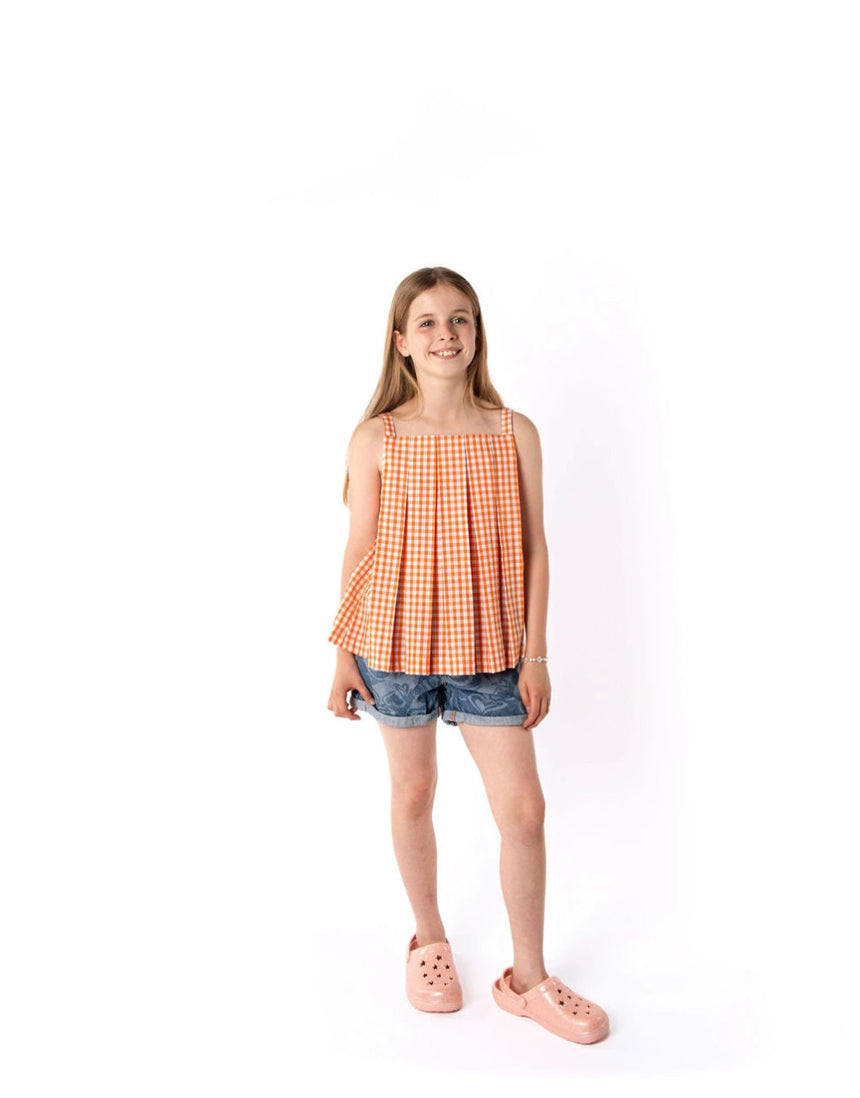 Ettle Dress & Top Children's Sewing Pattern, Little Rosy Cheeks