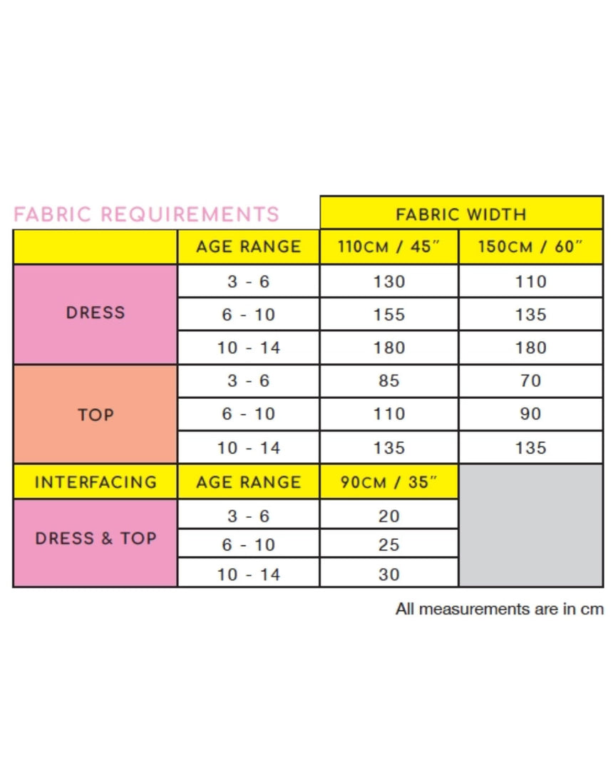 Ettle Dress & Top Children's Sewing Pattern, Little Rosy Cheeks