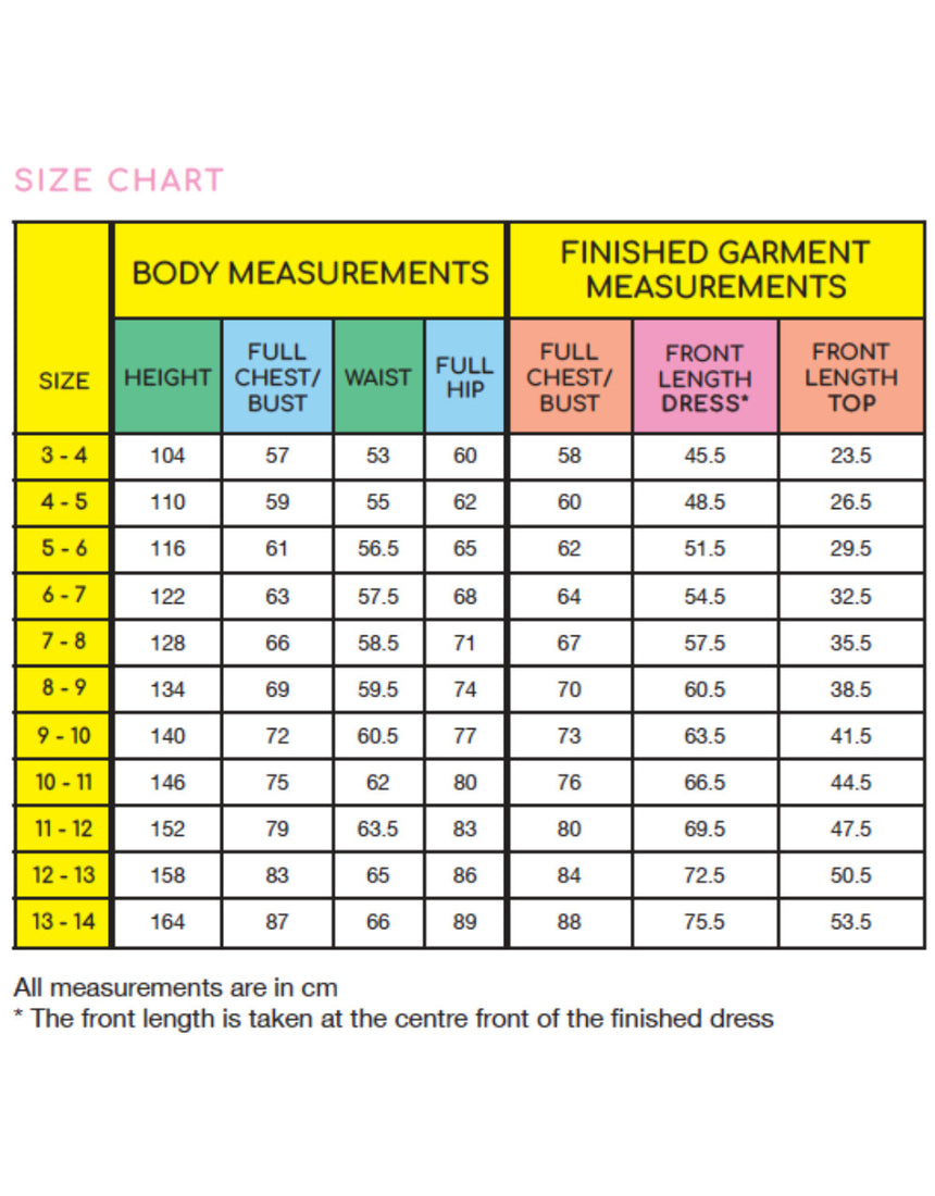 Ettle Dress & Top Children's Sewing Pattern, Little Rosy Cheeks