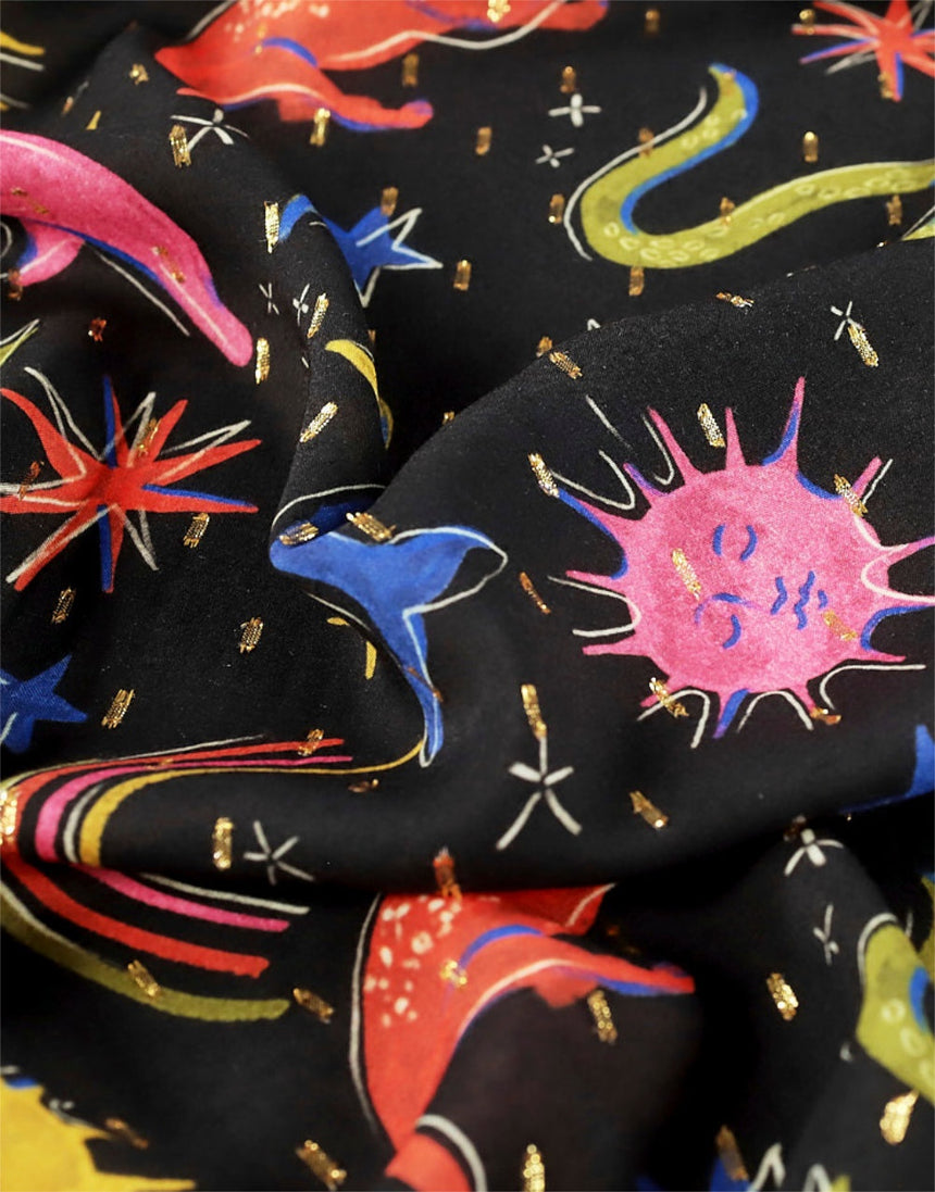 Remnant 2m - Luna Lurex Spot Viscose, Fabric Godmother