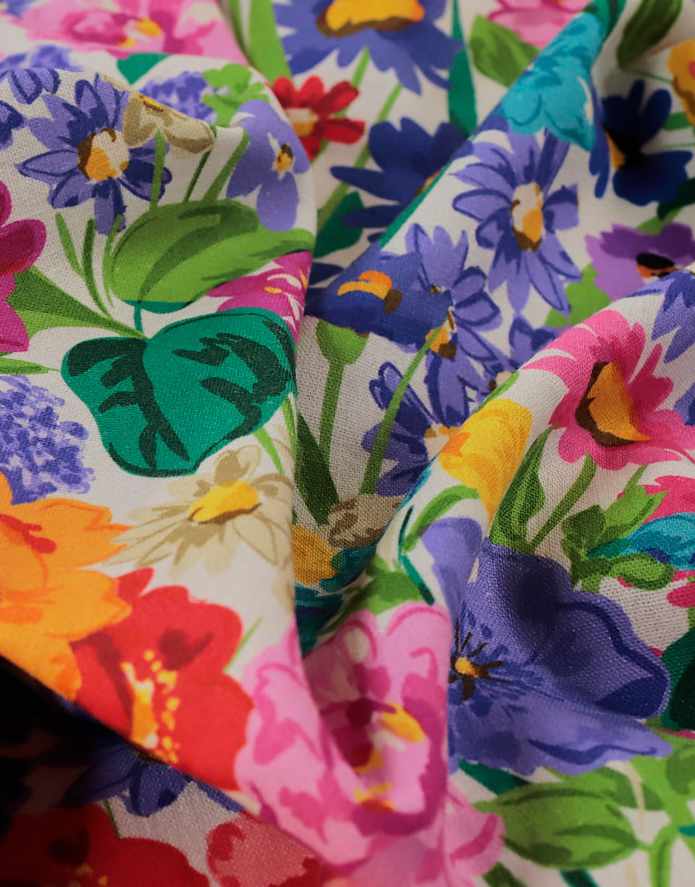 Remnant 1.4m - Ivory Linnaea Viscose & Linen, Fabric Godmother