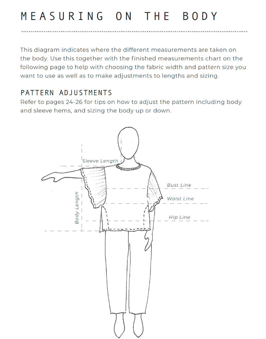 Frill Sleeve Top Zero Waste Sewing Pattern PDF Immediate Download, Birgitta Helmersson