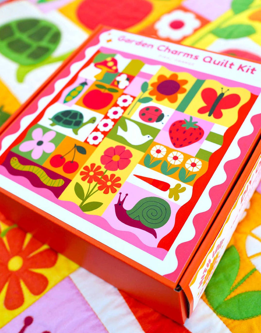 Pink/Green Garden Charms Quilt Kit, With Love by Kristy