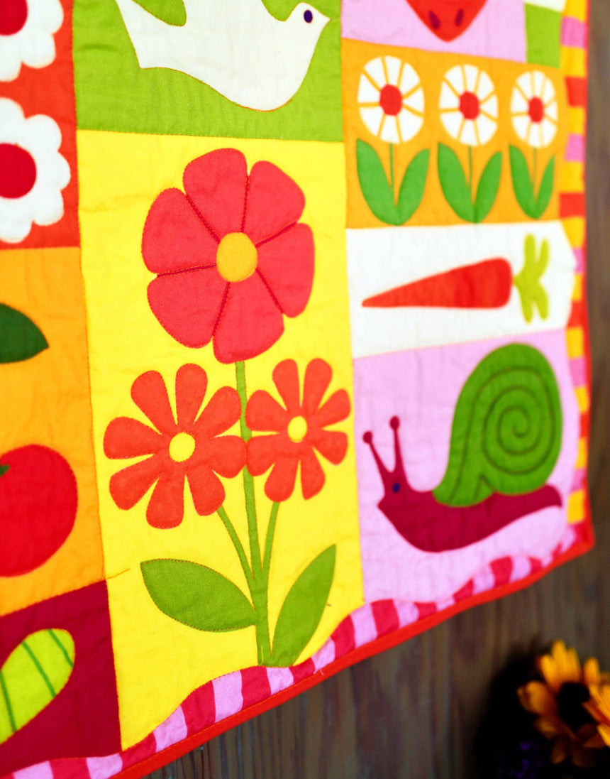 Pink/Green Garden Charms Quilt Kit, With Love by Kristy