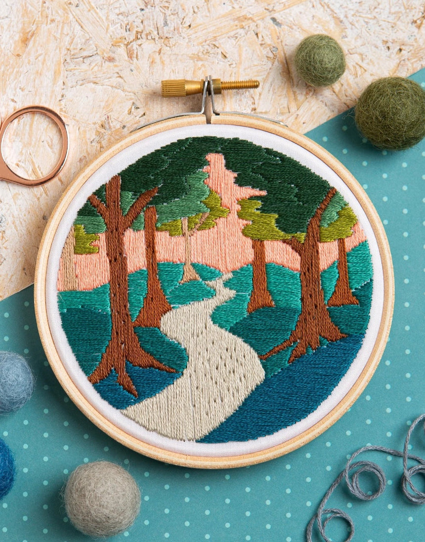 Forest Walk Mini Embroidery Kit, Hawthorn Handmade