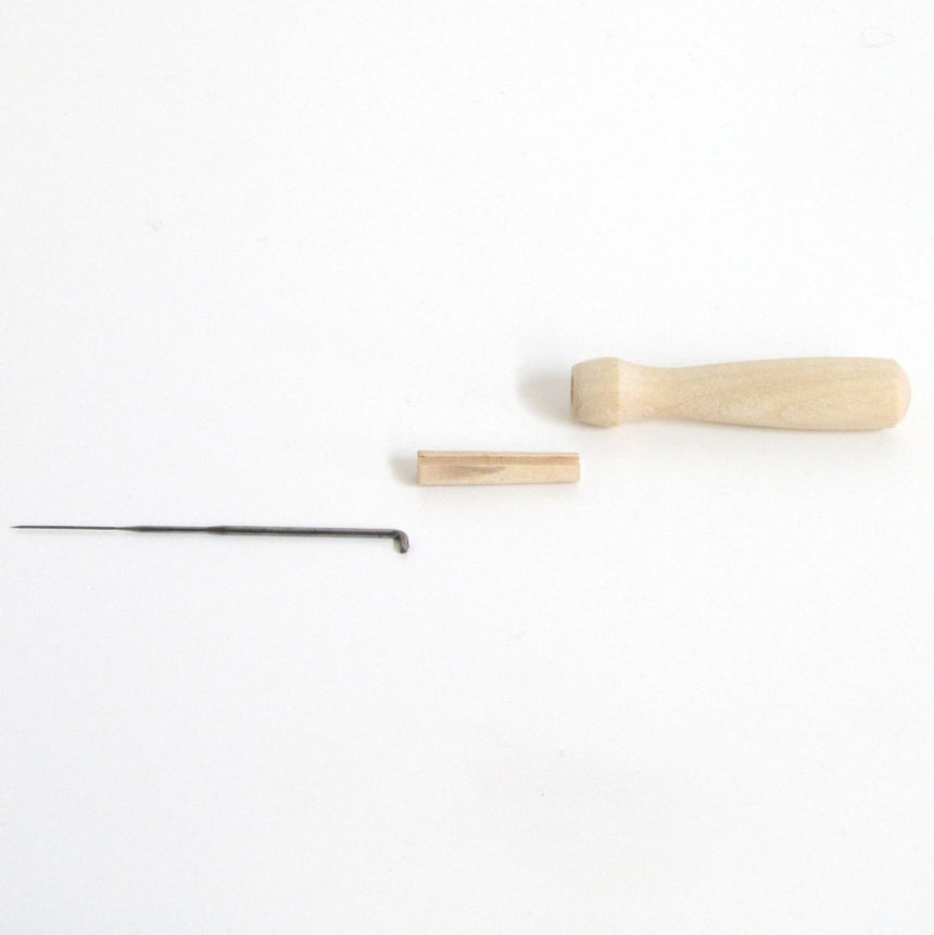 Needle Felting Needle with Wooden Holder