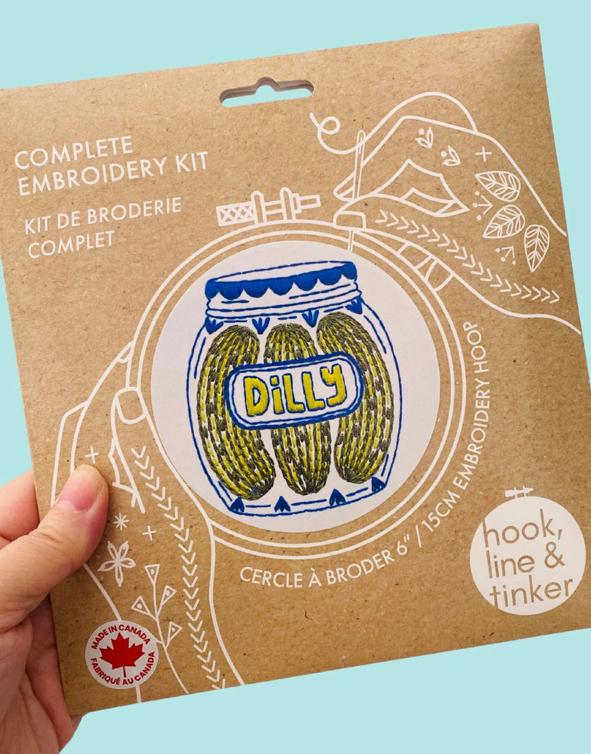 Pickles Embroidery Kit, Hook Line & Tinker