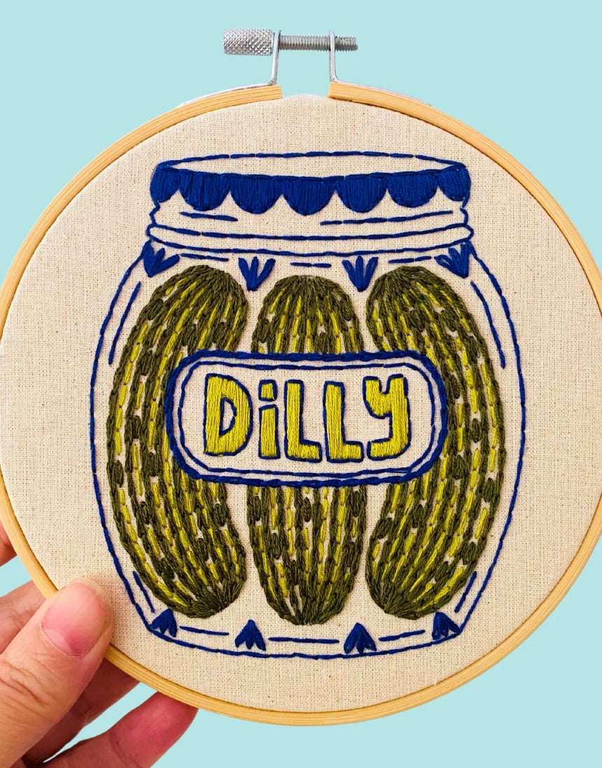 Pickles Embroidery Kit, Hook Line & Tinker