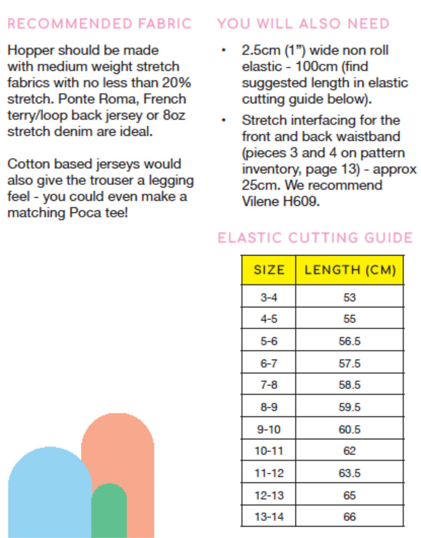 Hopper Trouser Children's Sewing Pattern, Little Rosy Cheeks