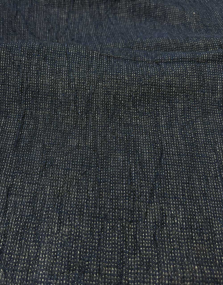 Navy Capri Linen Cotton Blend Fabric