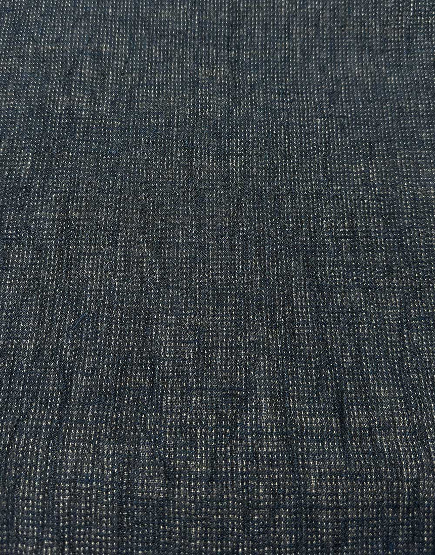 Navy Capri Linen Cotton Blend Fabric