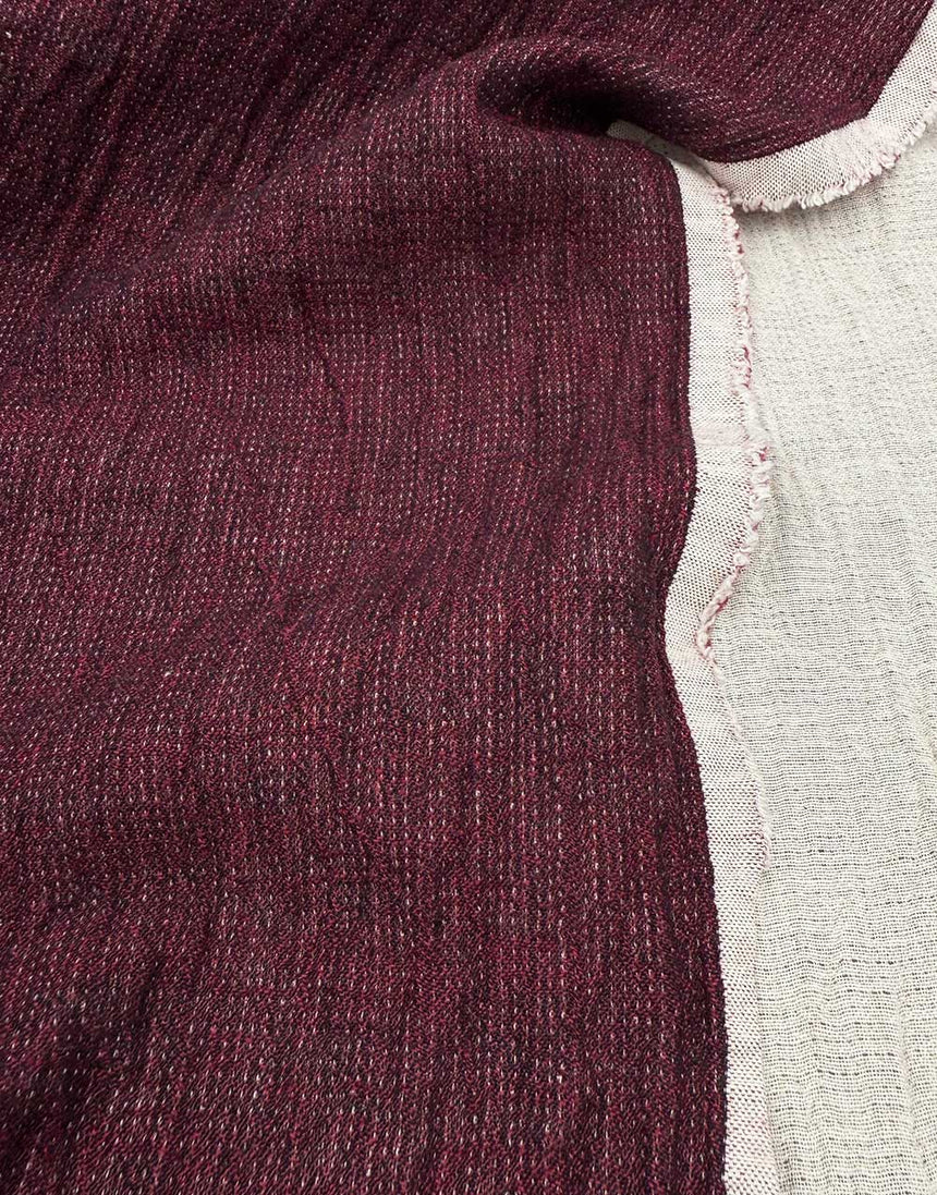 Wine Capri Linen Cotton Blend Fabric