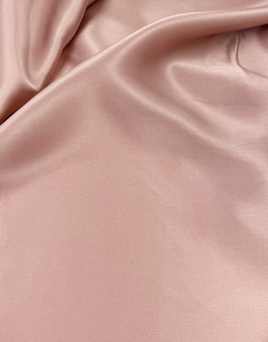 Italian Silk Satin Fabric, Antique Rose