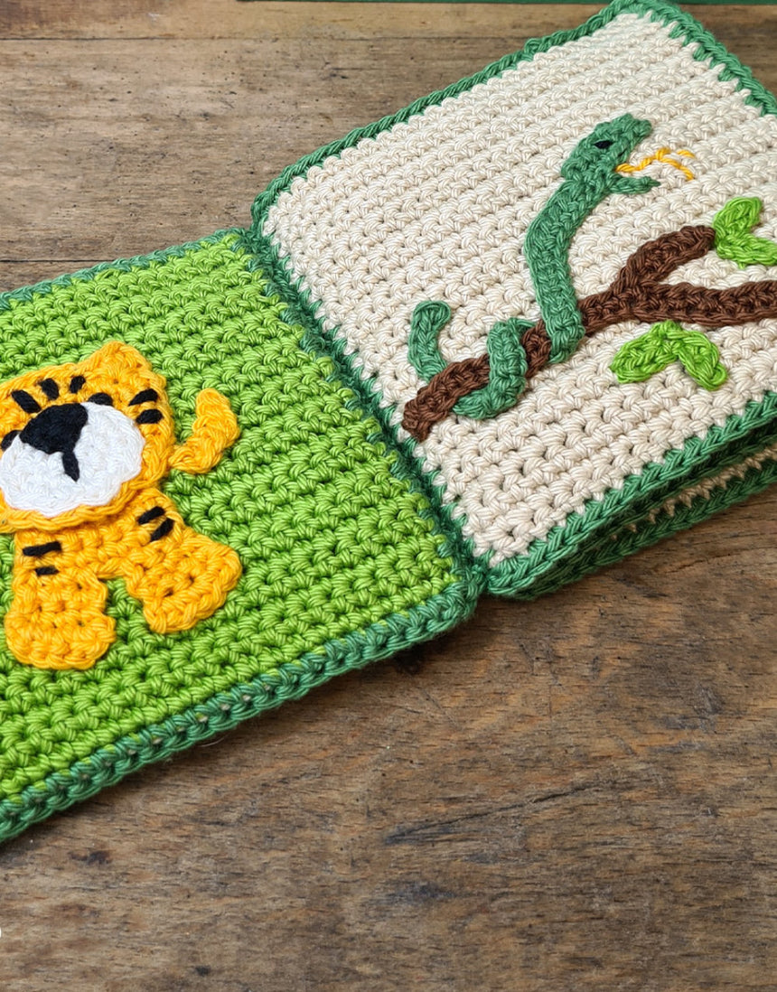 Jungle Babies Soft Book Crochet Kit, Hardicraft
