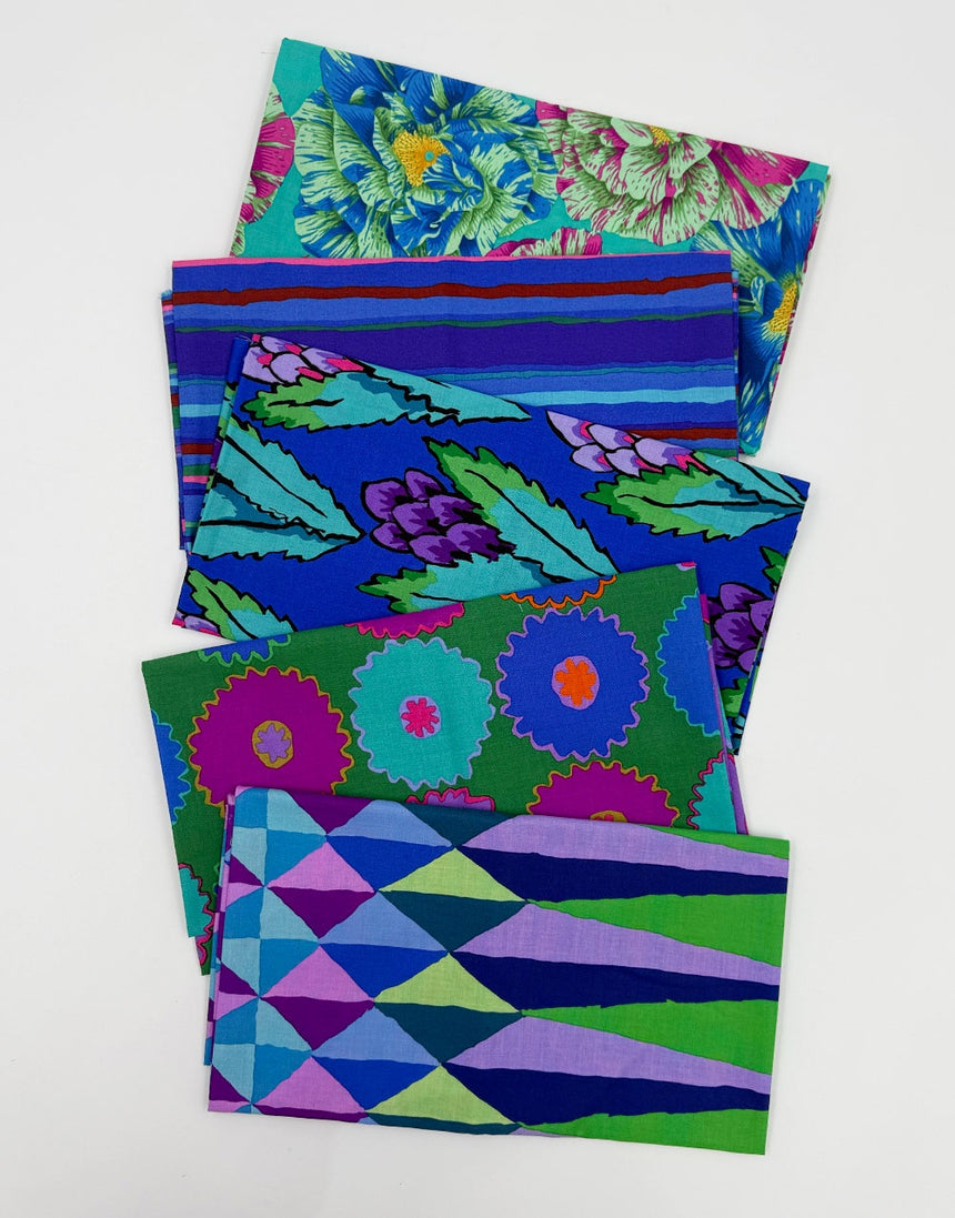Kaffe Fassett Spring Collective 2026 Fat Quarter Bundle (5pcs) Cool Garden