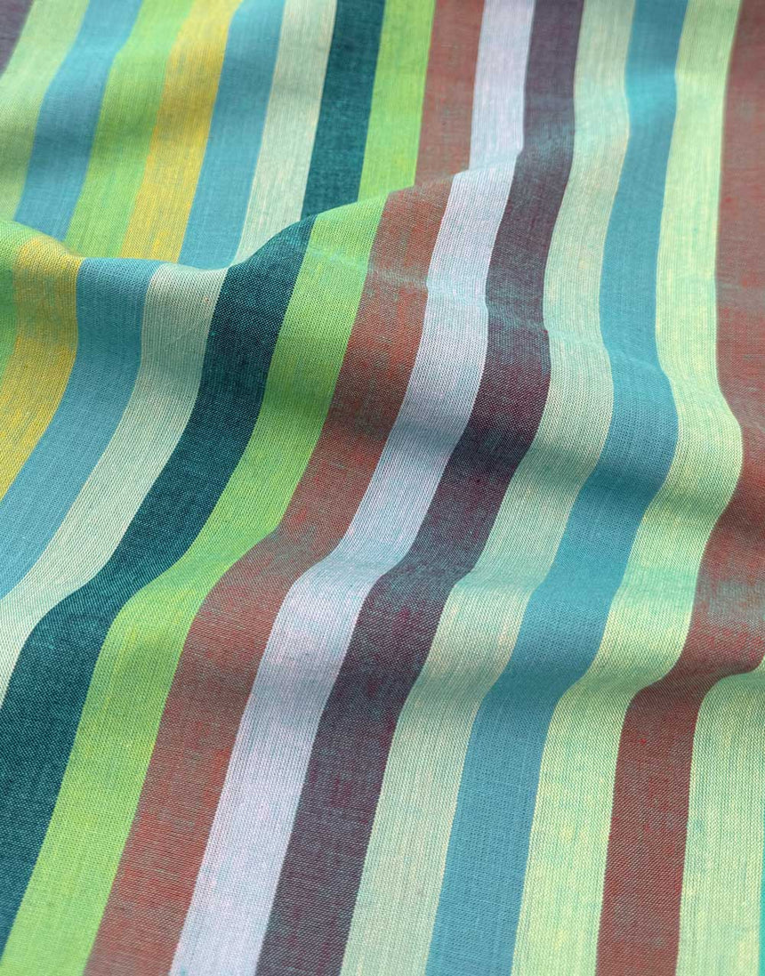 Azur Broad Stripe Woven Shot Cotton, Kaffe Fassett