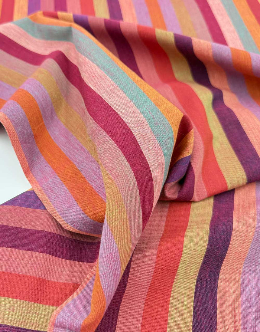 Red Broad Stripe Woven Shot Cotton, Kaffe Fassett