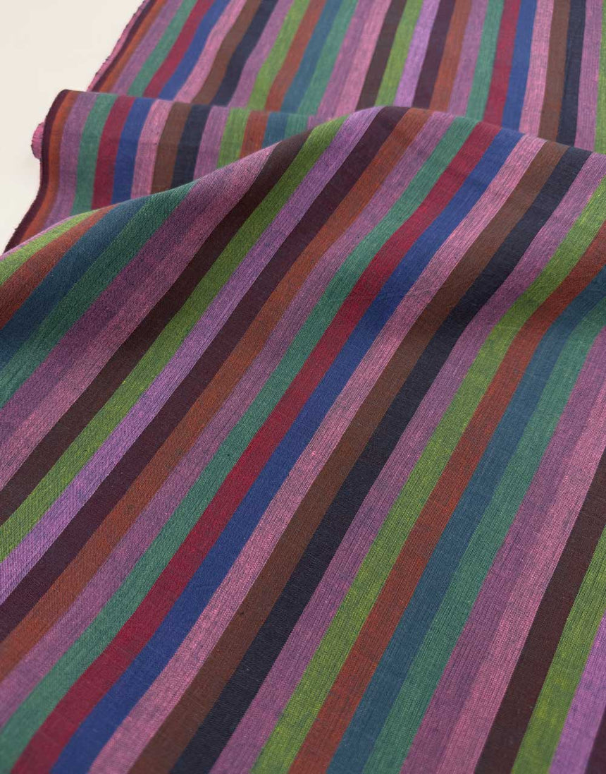 Dark Narrow Stripe Woven Shot Cotton, Kaffe Fassett