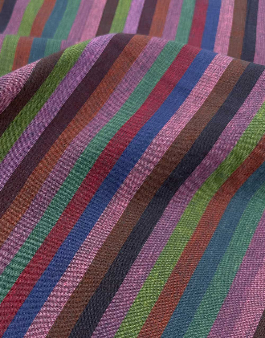 Dark Narrow Stripe Woven Shot Cotton, Kaffe Fassett