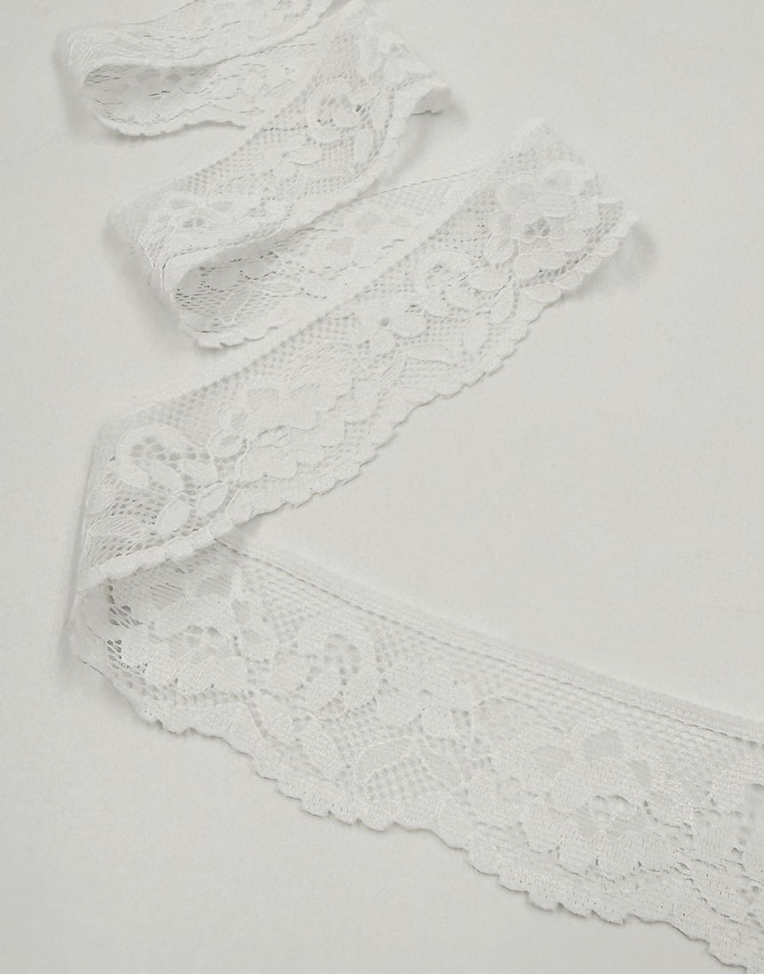 Knicker Elastic with Flowers, 33mm Wide