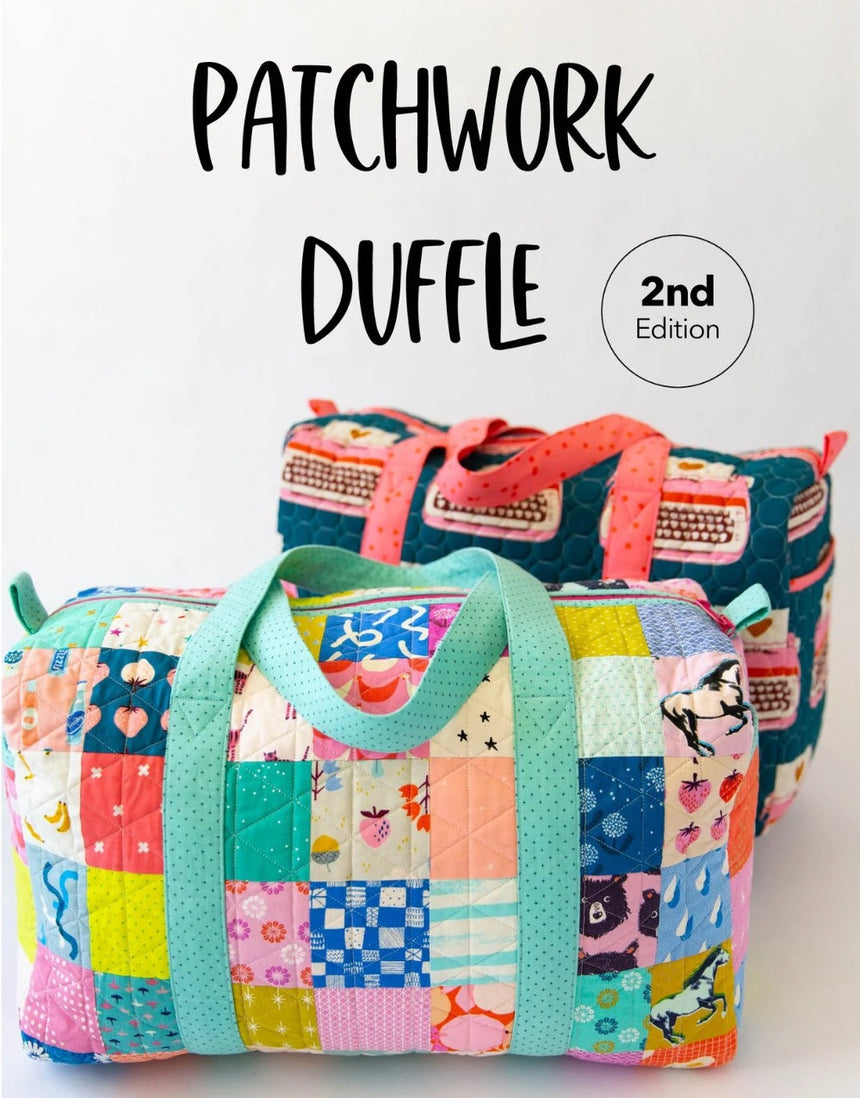 Patchwork Duffle Bag Sewing Pattern, Knot + Thread Design