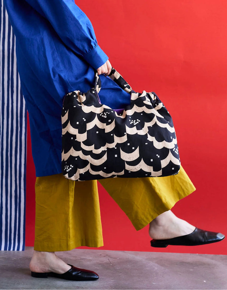 Echino Float Cotton Linen Canvas Fabric, Black