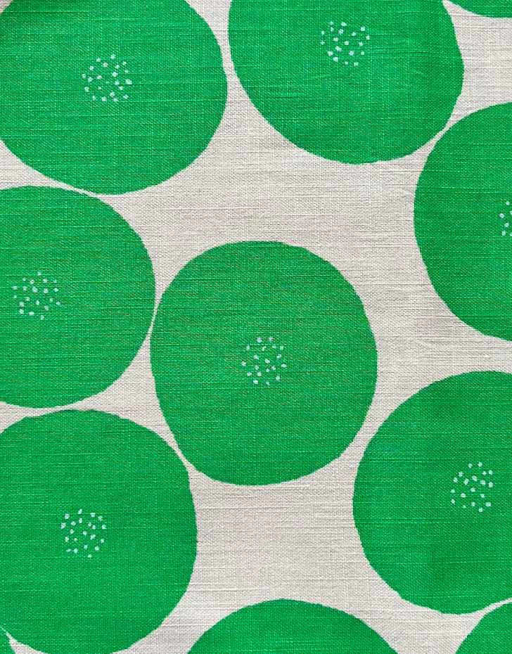 Green Anpan Tomotake Muddy Works Cotton Canvas Fabric